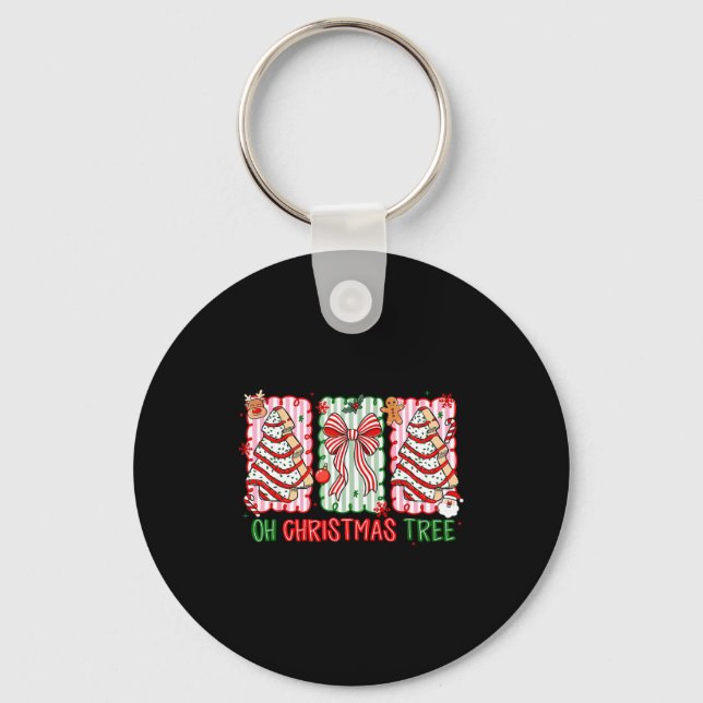 Chaveiro Christmas Tree Cake Funny Quote Oh Christmas Tree  (Frente)