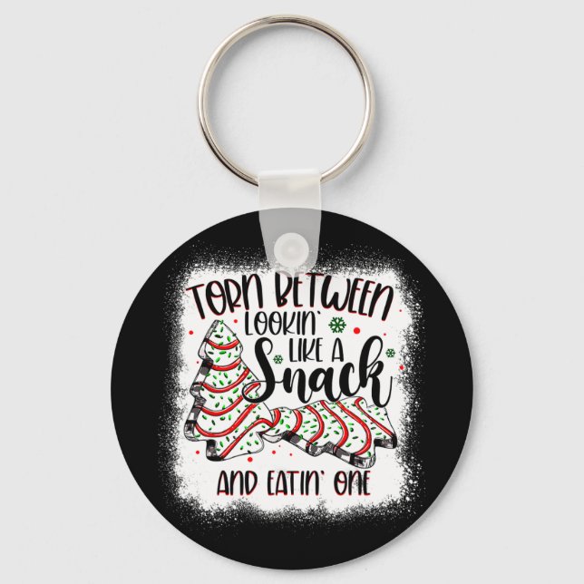 Chaveiro Christmas Tree Cake Torn Between Lookin Like A Sna (Frente)