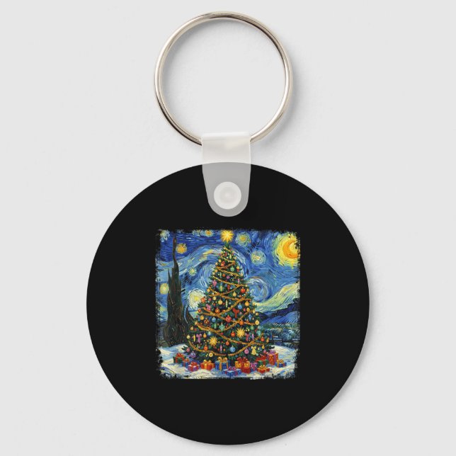 Chaveiro Christmas Tree Van Gogh Starry Night Christmas 202 (Frente)