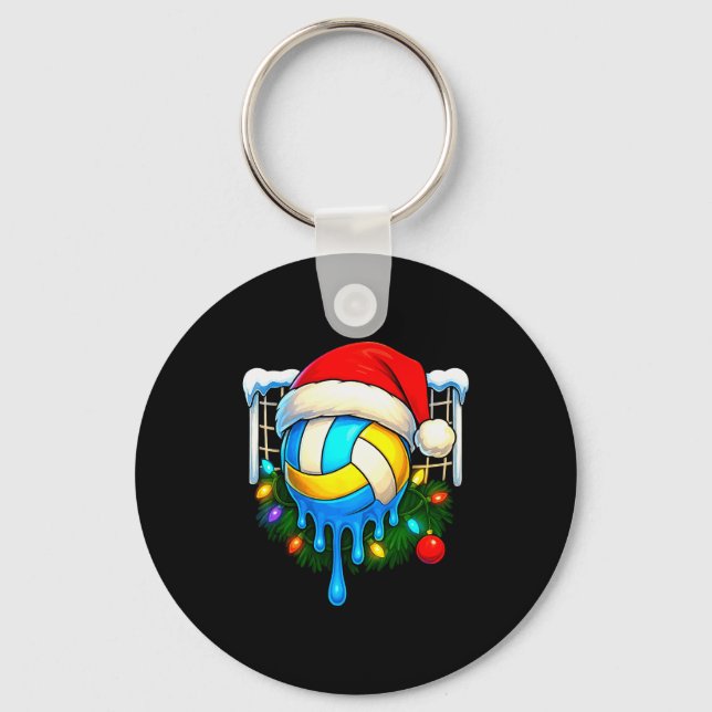 Chaveiro Christmas Volleyball Drip Ice Cream Drip Xmas  (Frente)