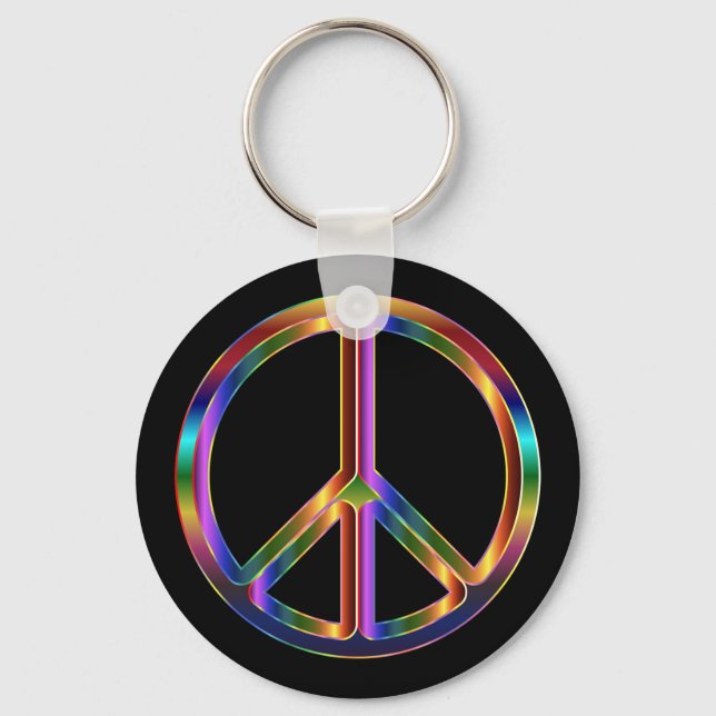 Chaveiro Chrome Peace Sign (Frente)