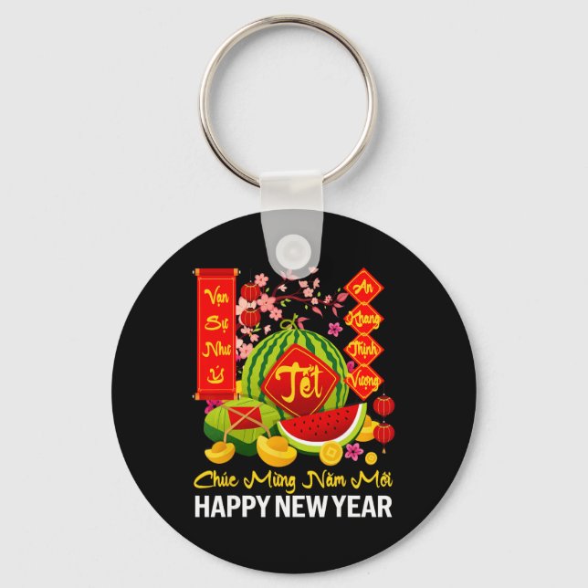 Chaveiro Chuc Mung Nam Moi Happy Lunar New Year Vietnamese  (Frente)