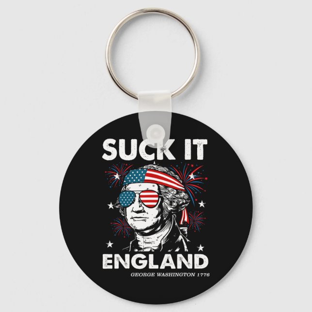 Chaveiro Chupa-esse Inglaterra Camisa engraçada 4 de julho  (Frente)