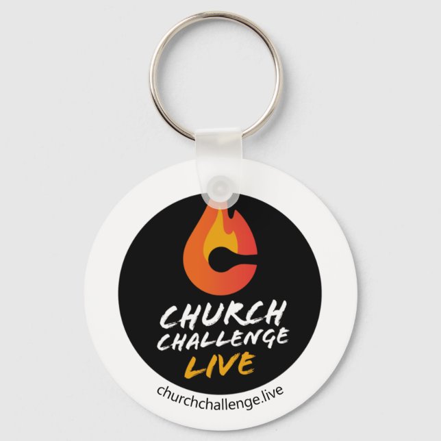 Chaveiro Church Challenge Orange Flame (Frente)