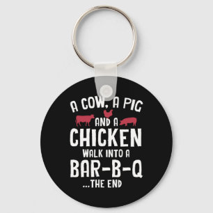 Chaveiro Churrasco de Bar Fumado Engraçado Engraçado