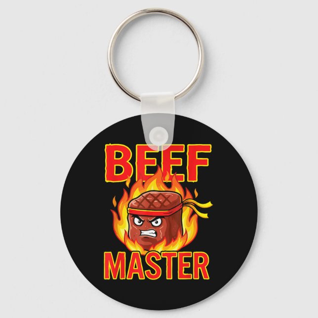Chaveiro Churrasco de Carne Master Funny Steak Grelhando (Frente)