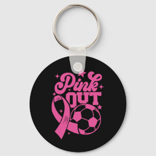 Chaveiro Chute Rosa Para o Futebol de Cura do Câncer de Mam