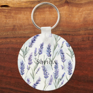Chaveiro Chuva de Noiva Flores de Lavanda Bonitas Romântica