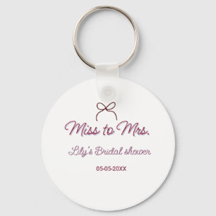 Chaveiro Chuva de presentes de Miss para Mrs adicionar nome