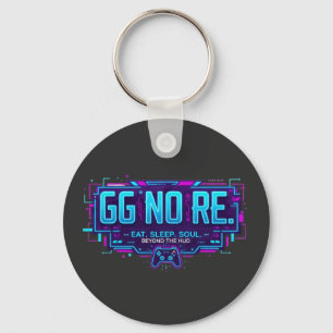 Chaveiro Ciberpunk GG NO RE Estética de Jogo - Gamer Neon