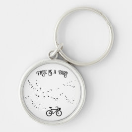 Chaveiro Ciclismo da vida, livre como um pássaro personaliz