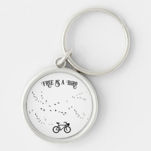 Chaveiro Ciclismo da vida, livre como um pássaro personaliz