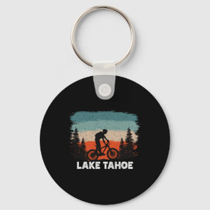 Chaveiro Ciclismo de Montanha em Lake Tahoe Pôr do Sol Retr