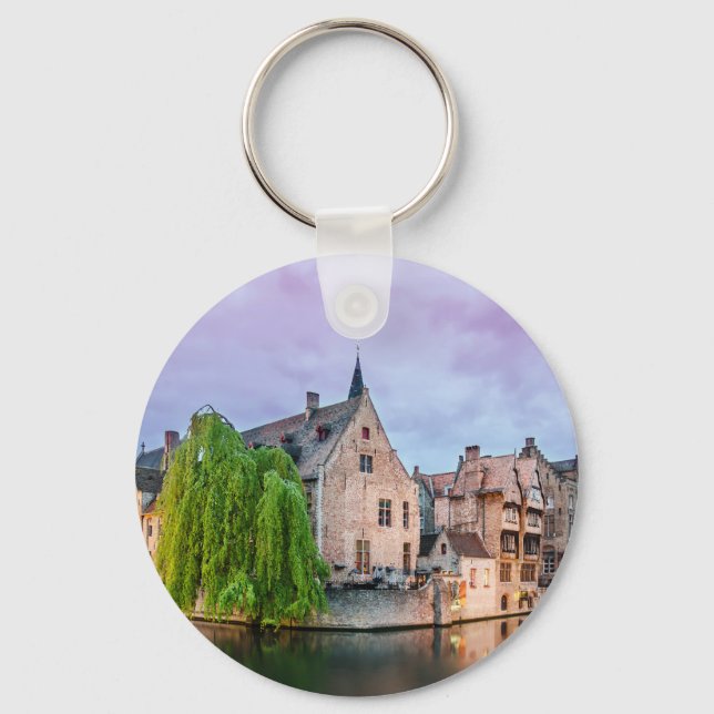 Chaveiro Cidade antiga de Bruges e torre de Belfry (Frente)