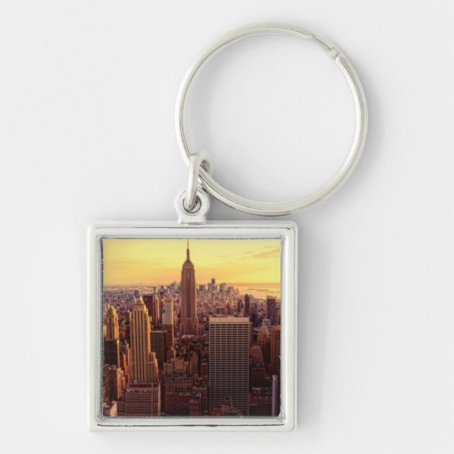 Chaveiro Cidade da skyline de New York com estado do (Frente)