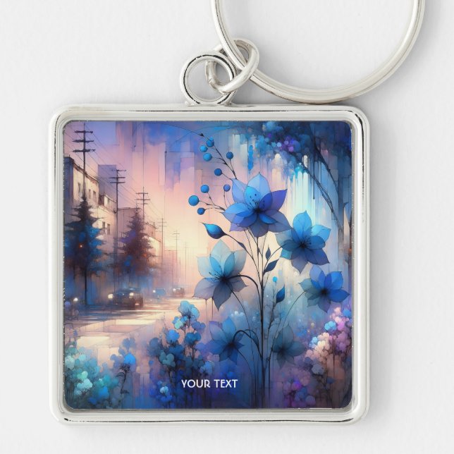 Chaveiro Cidade das Flores Azuis Fantasy (Frente)