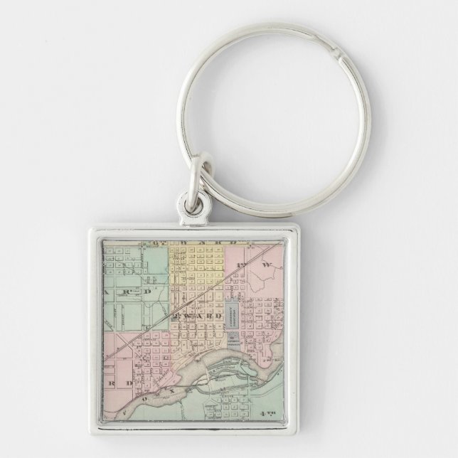 Chaveiro Cidade de Appleton, distrito de Outagamie Co (Frente)
