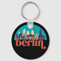 Cidade de Berlim Alemanha Skyline Vintage Cityscap