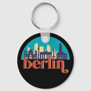 Chaveiro Cidade de Berlim Alemanha Skyline Vintage Cityscap