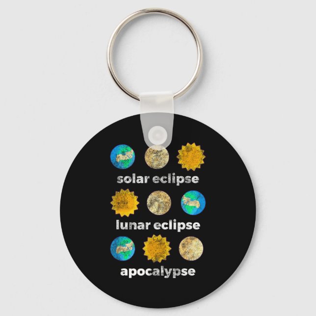 Chaveiro Ciência da astronomia eclipse solar eclipse lunar  (Frente)