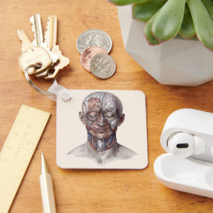 Chaveiro Ciência de Anatomia Humana Vintage, Cabeça Gargant