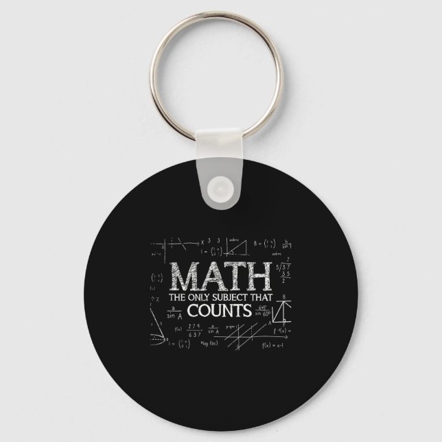 Chaveiro Ciência Engraçada Nerd Matemática O Único Assunto  (Frente)
