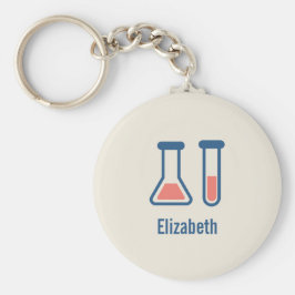 Chaveiro Ciência no tubo de ensaio e beaker