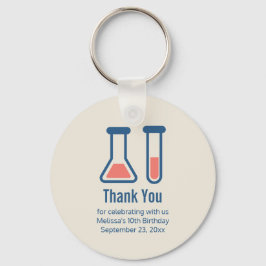 Chaveiro Ciência no tubo de ensaio e beaker Themed Birday
