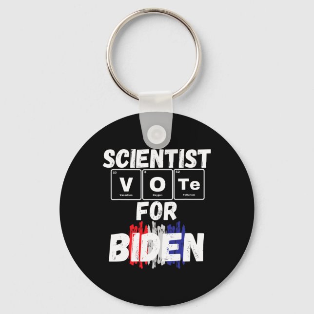 Chaveiro Cientista Vota Biden (Frente)