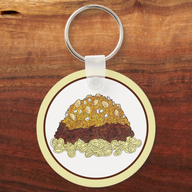 Chaveiro Cincinnati Chili Ohio OH Spaghetti Chili Comida (Verso)