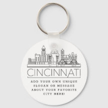 Cincinnati, Ohio Estilizou Skyline | Slogan Person