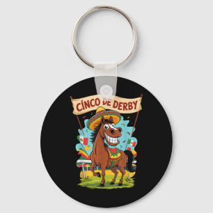 Chaveiro Cinco De Derby Funny Horse Racing Derby De Mayo