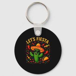 Chaveiro Cinco de maio festa mexicana de cactus engraçada v