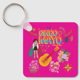 Chaveiro Cinco De Mayo hot pink