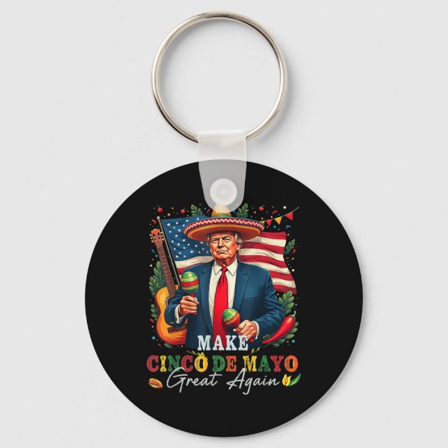 Chaveiro Cinco De Mayo Make Cinco De Mayo Great Again Donal (Frente)