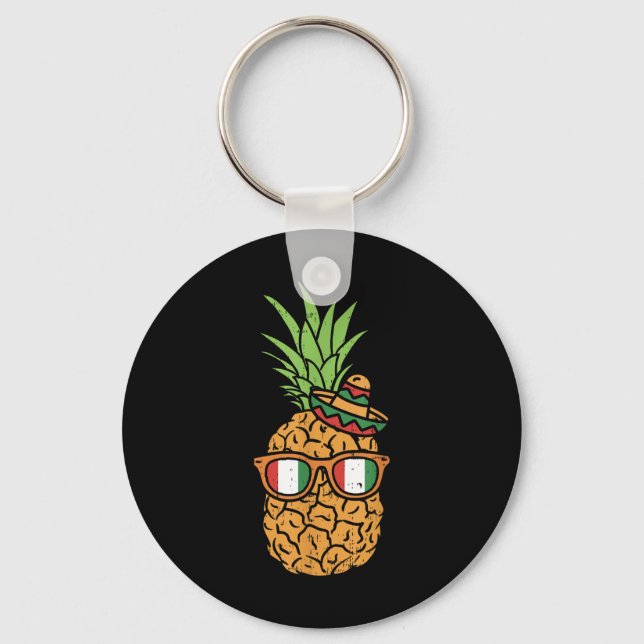 Chaveiro Cinco De Mayo Pineapple Camisa Fruta Mexicana (Frente)