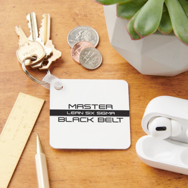 Chaveiro Cinturão preto principal Lean Six Sigma (Mesa)