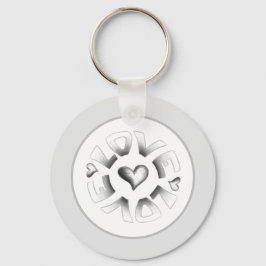 Chaveiro Cinza de amor