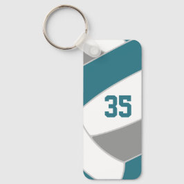 Chaveiro cinza de teal para esporte de vôlei
