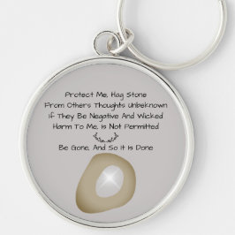 Chaveiro Cinza Espelho Celta de Proteção contra a Pedra da 