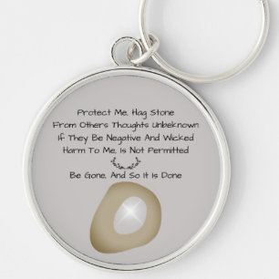 Chaveiro Cinza Espelho Celta de Proteção contra a Pedra da