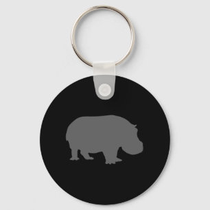 Chaveiro Cinza Hippo Silhouette