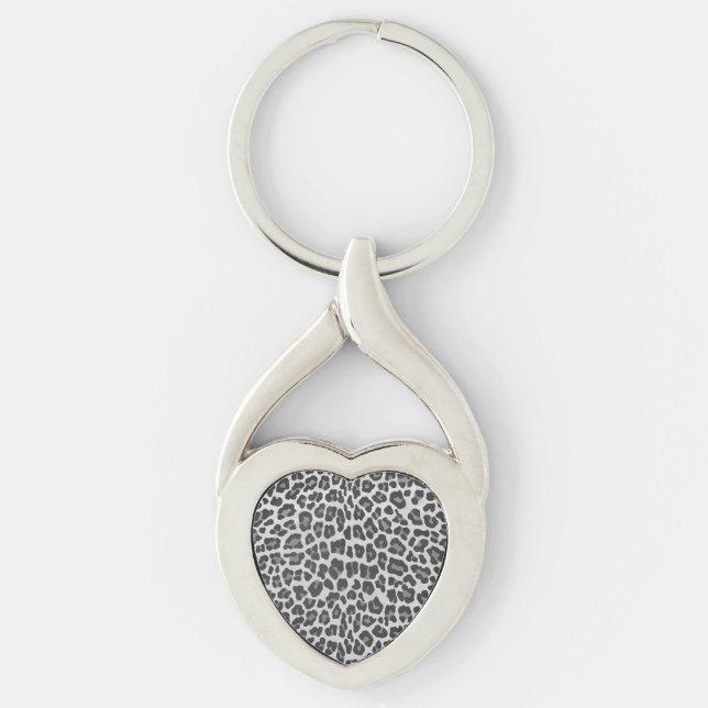 Chaveiro Cinza-leopardo e Impressão-luz (Frente)