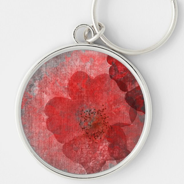 Chaveiro Cinza Negra Grunge Digital Graphic Art Design (Frente)