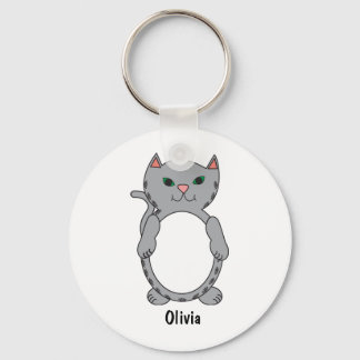 Chaveiro Cinza por Cat Cute Personalize