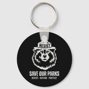 Chaveiro Cinza Wolf Bear Resiste Protege Mulheres do Parque