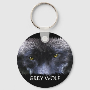 Chaveiro CINZA WOLF EYES Wildlife Art Key Ring