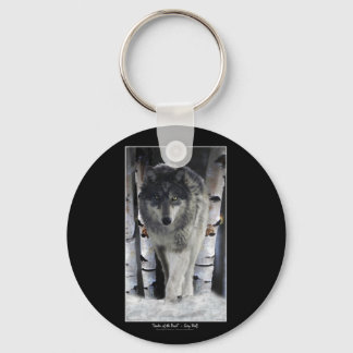 Chaveiro Cinza Wolf & Forest Snow