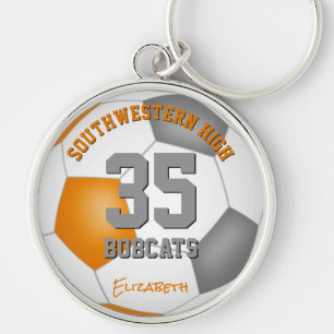 Chaveiro cinzas de laranja meninas do time de futebol