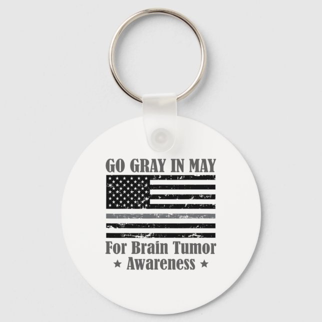 Chaveiro Cinzas Em Maio Cérebro, Sensibilização Para O Tumo (Frente)